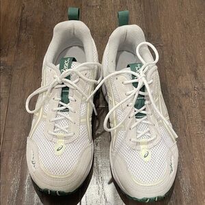 Asics White and Green Sneakers
